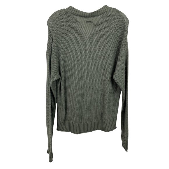 American Eagle Outfitters Womens Sage Green Knit Henley Sweater Size Small - Picture 2 of 7